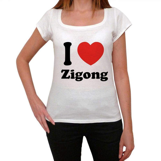 Zigong T Shirt Woman Traveling In Visit Zigong Womens Short Sleeve Round Neck T-Shirt 00031 - T-Shirt