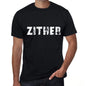 Zither Mens Vintage T Shirt Black Birthday Gift 00554 - Black / Xs - Casual